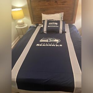 SEATTLE SEAHAWKS BEDDING 4 Pc SET TWIN NFL FOOTBALL Comforter Set